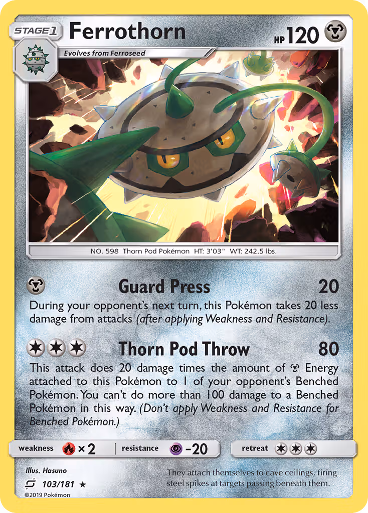 Ferrothorn 103/181 Pokemon card