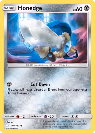 Honedge 107/181 Pokemon card