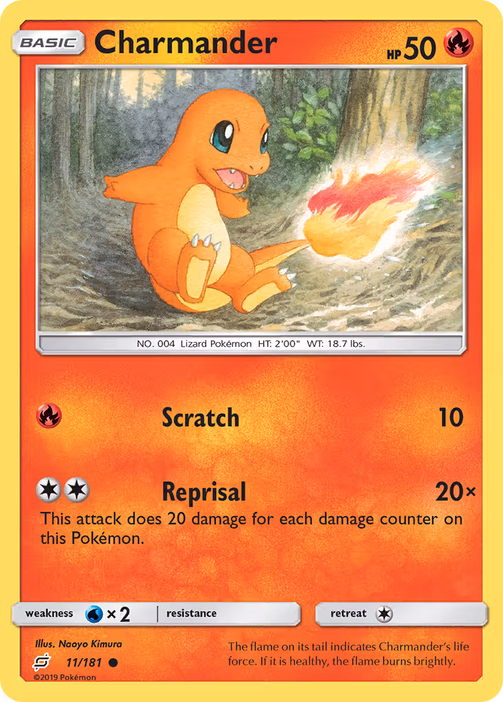 Charmander 11/181 Pokemon card