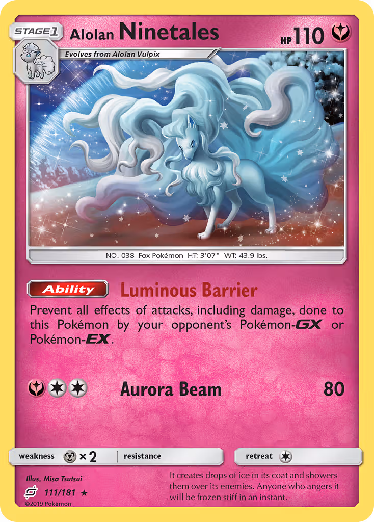 Alolan Ninetales 111/181 Pokemon card