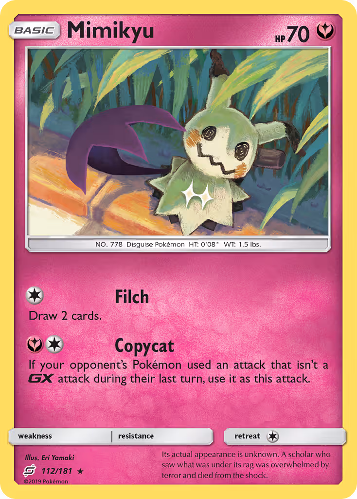 Mimikyu 112/181 Pokemon card