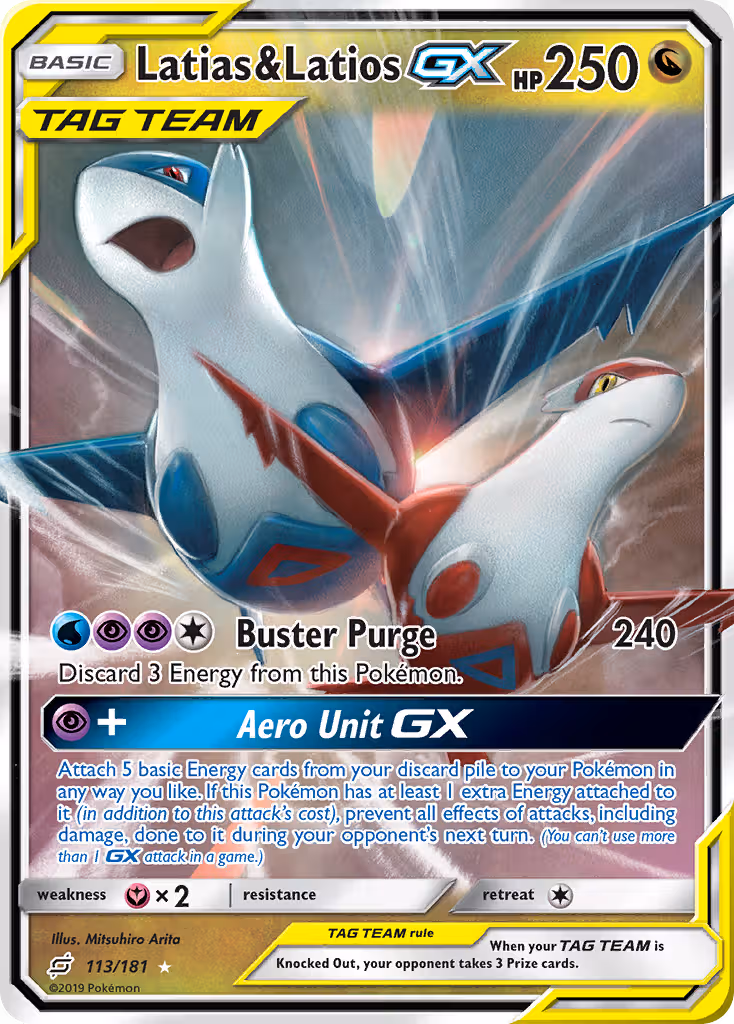 Latias & Latios GX 113/181 Pokemon card