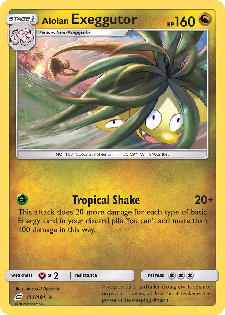Alolan Exeggutor 114/181 Pokemon card