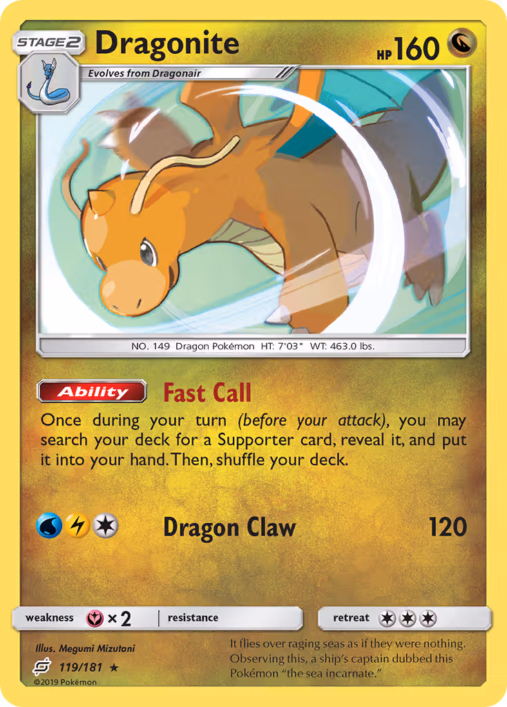 Dragonite 119/181 Pokemon card