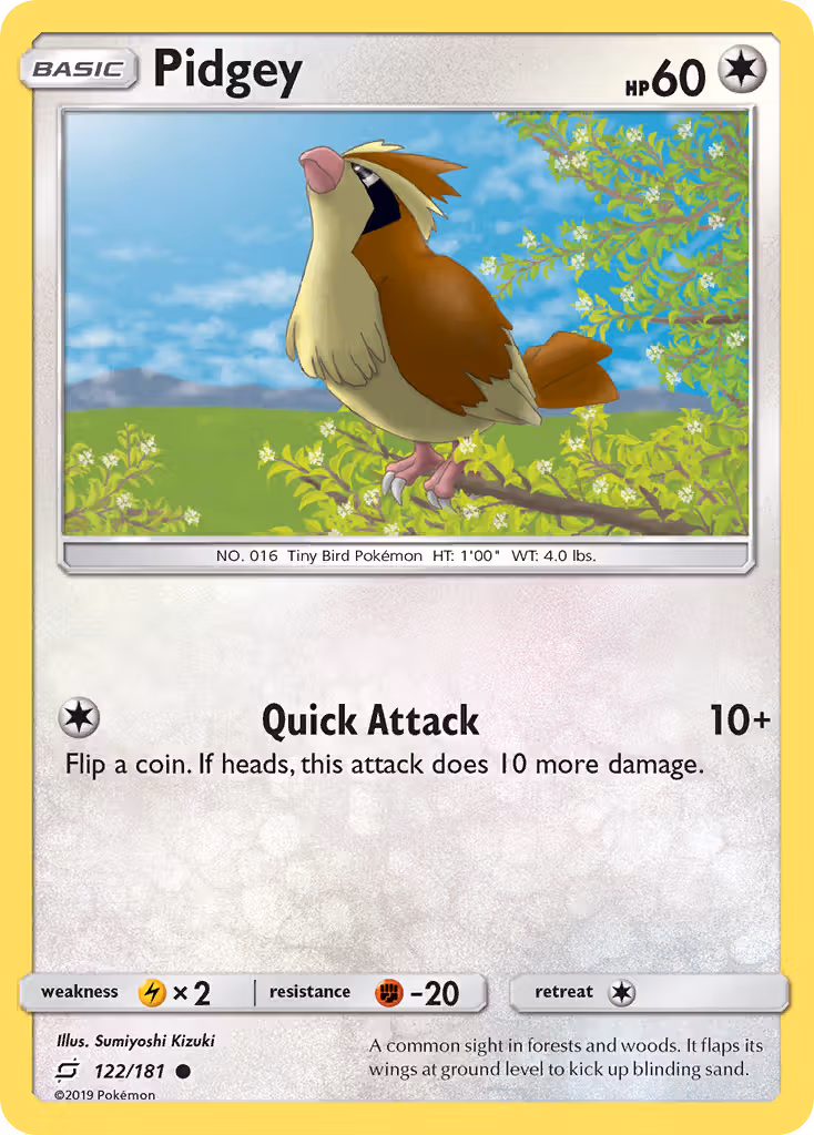 Pidgey 122/181 Pokemon card