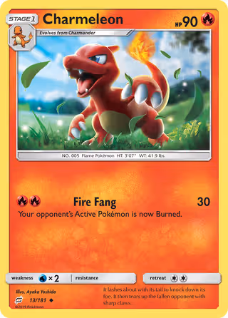 Charmeleon 13/181 Pokemon card