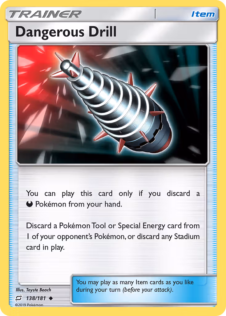 Dangerous Drill 138/181 Pokemon card