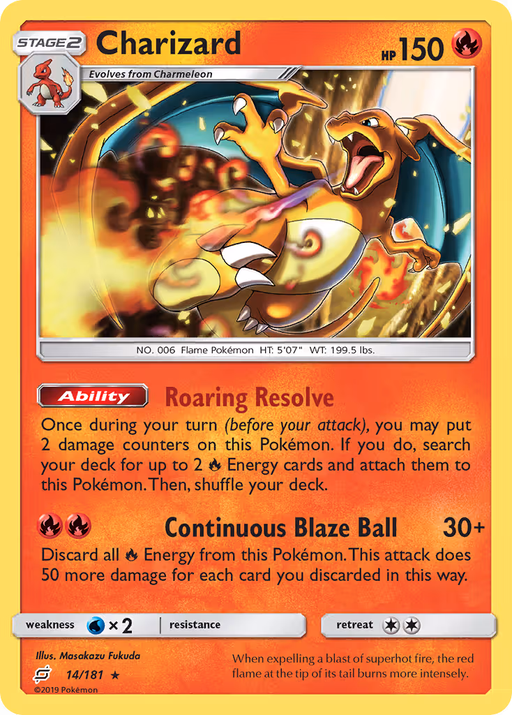 Charizard 14/181 Pokemon card