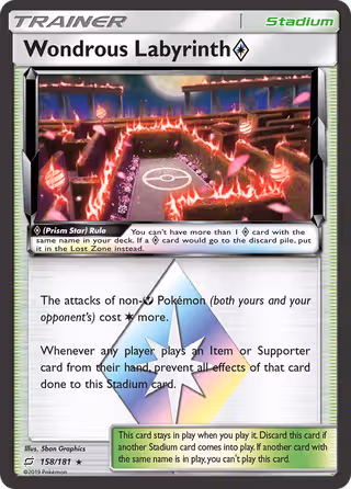 Wondrous Labyrinth ◇ 158/181 Pokemon card
