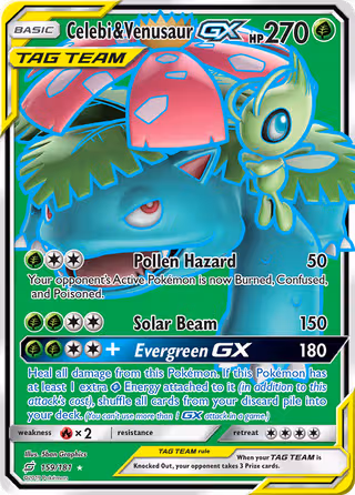 Celebi & Venusaur GX 159/181 Pokemon card