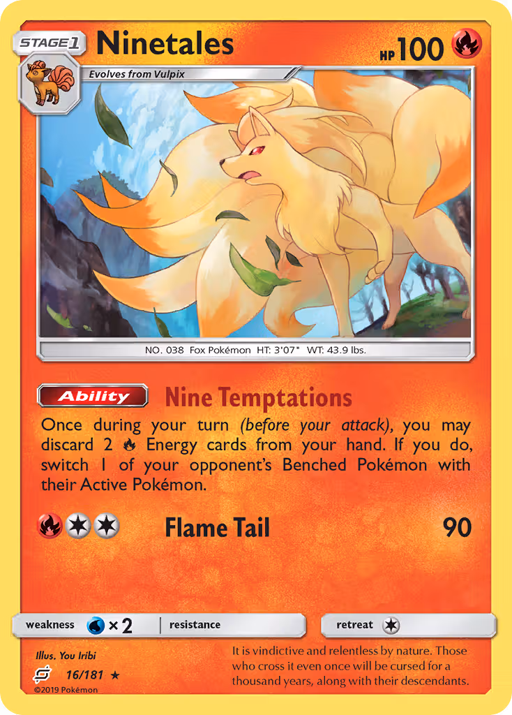 Ninetales 16/181 Pokemon card