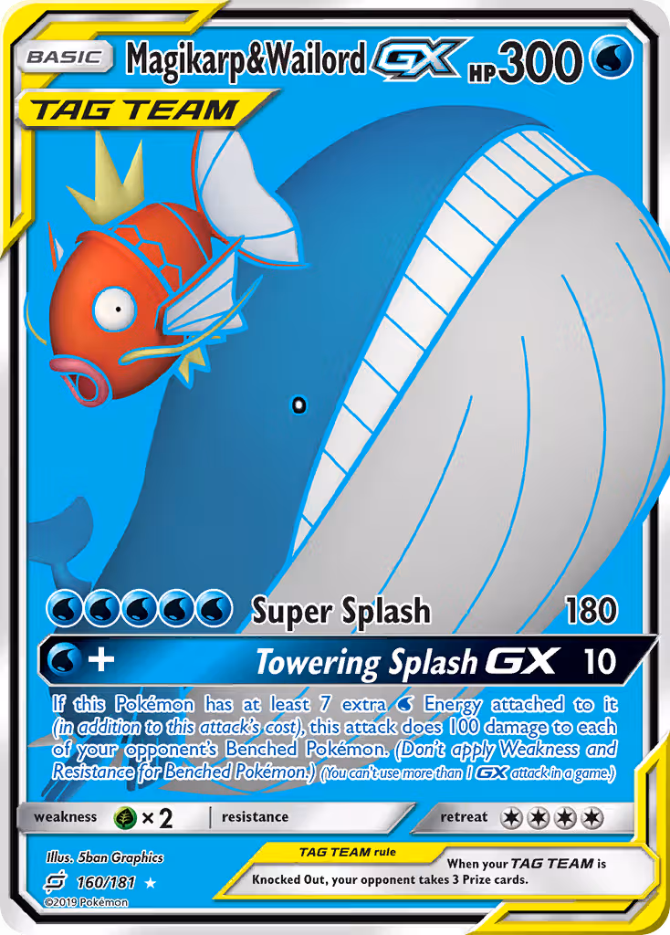 Magikarp & Wailord GX 160/181 Pokemon card