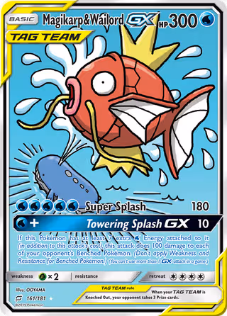 Magikarp & Wailord GX 161/181 Pokemon card