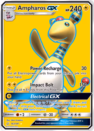 Ampharos GX 163/181 Pokemon card