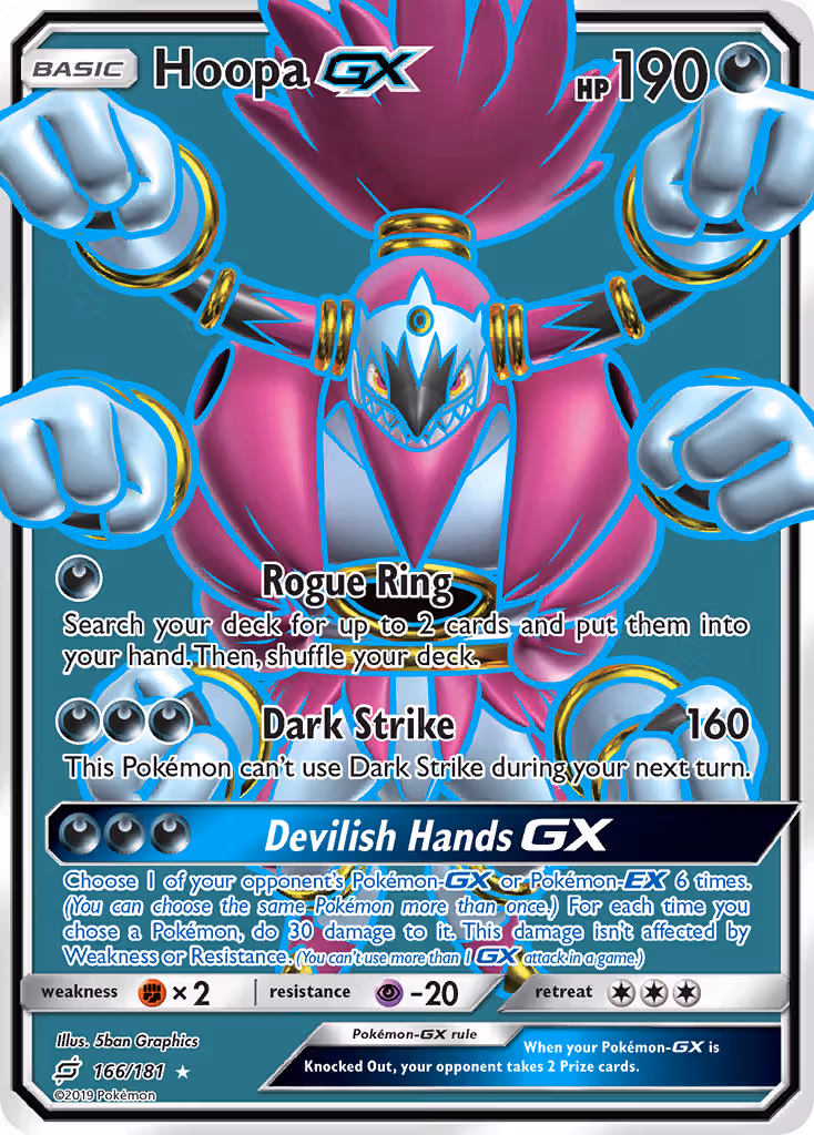 Hoopa GX 166/181 Pokemon card