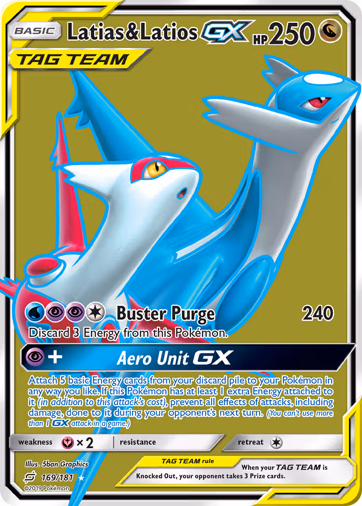 Latias & Latios GX 169/181 Pokemon card