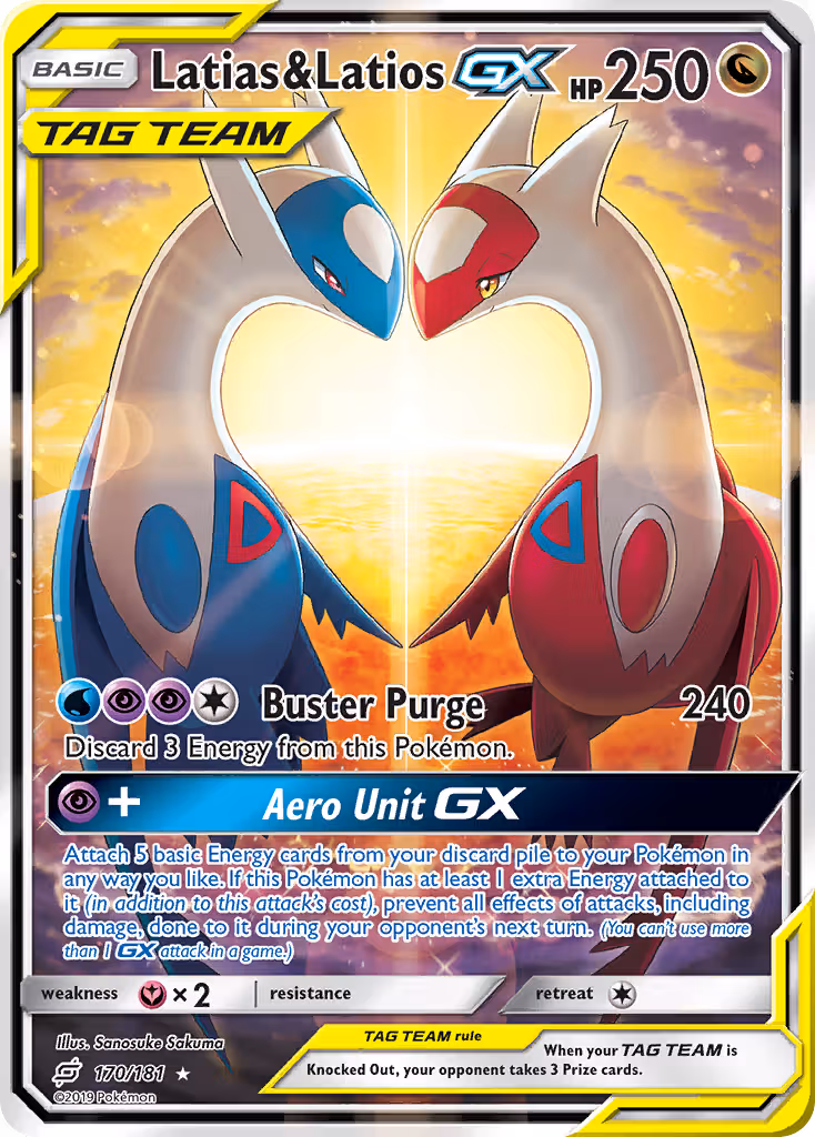 Latias & Latios GX 170/181 Pokemon card