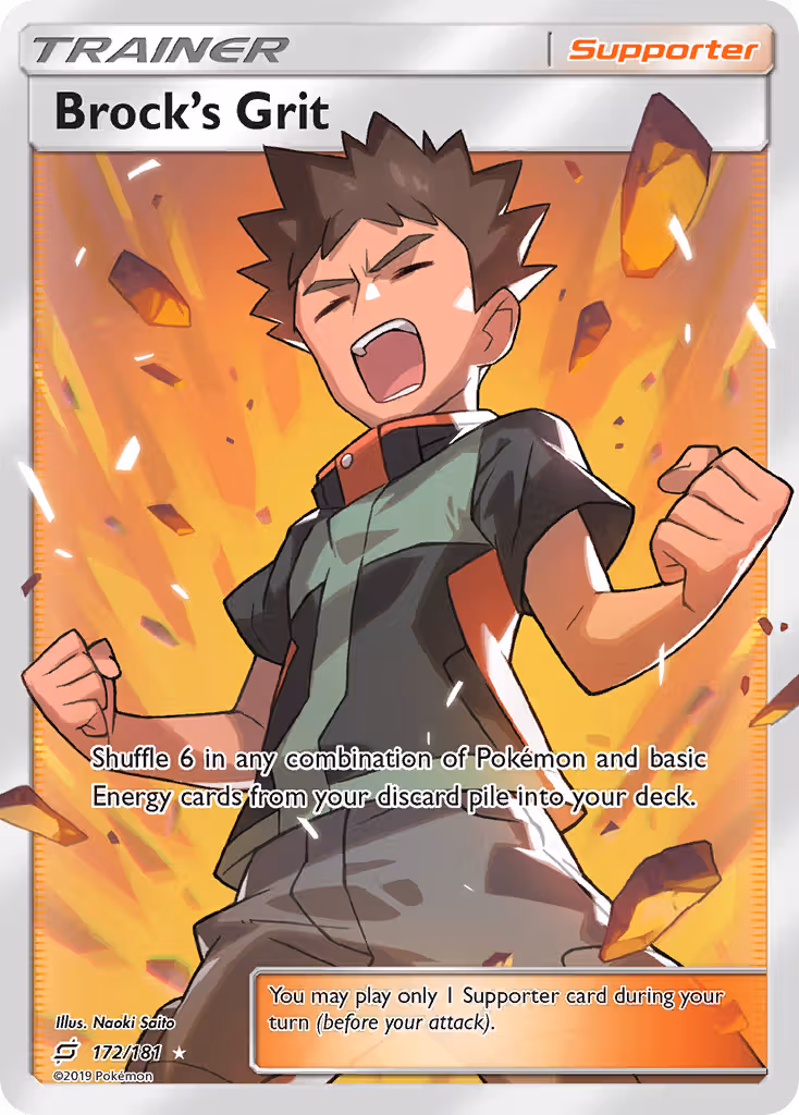 Brock’s Grit 172/181 Pokemon card