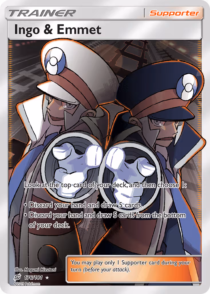 Ingo & Emmet 176/181 Pokemon card