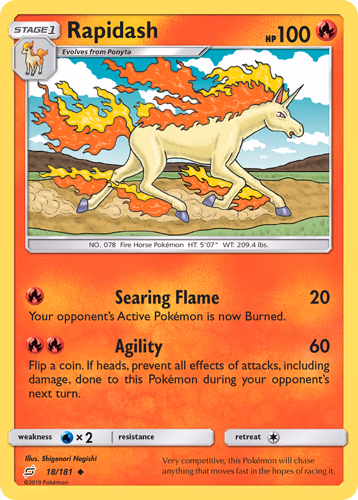 Rapidash 18/181 Pokemon card