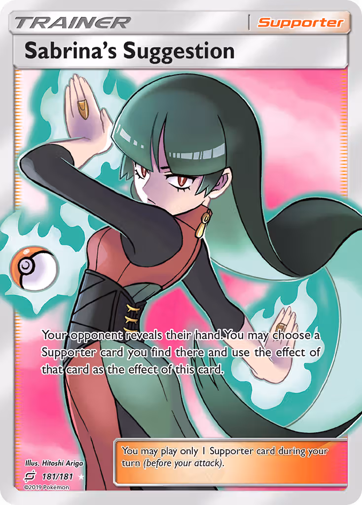 Sabrina’s Suggestion 181/181 Pokemon card