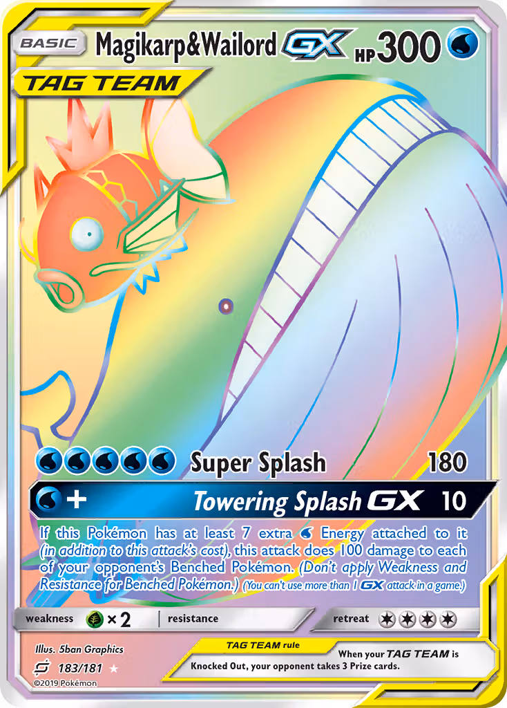 Magikarp & Wailord GX 183/181 Pokemon card