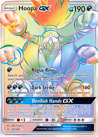 Hoopa GX 187/181 Pokemon card