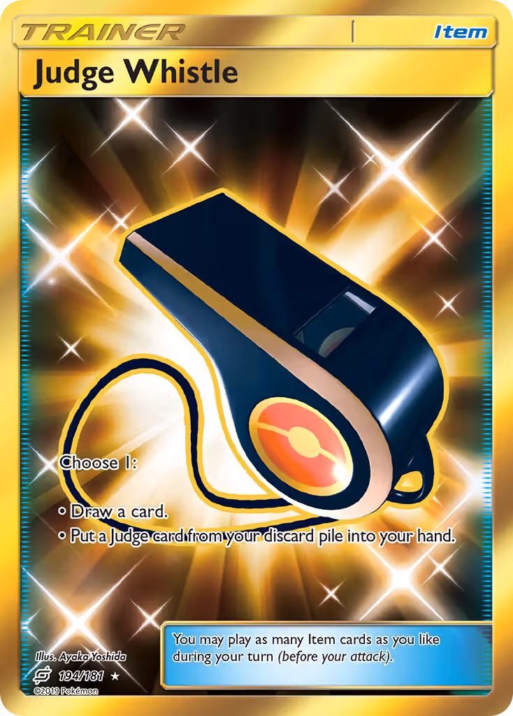 Judge Whistle 194/181 Pokemon card