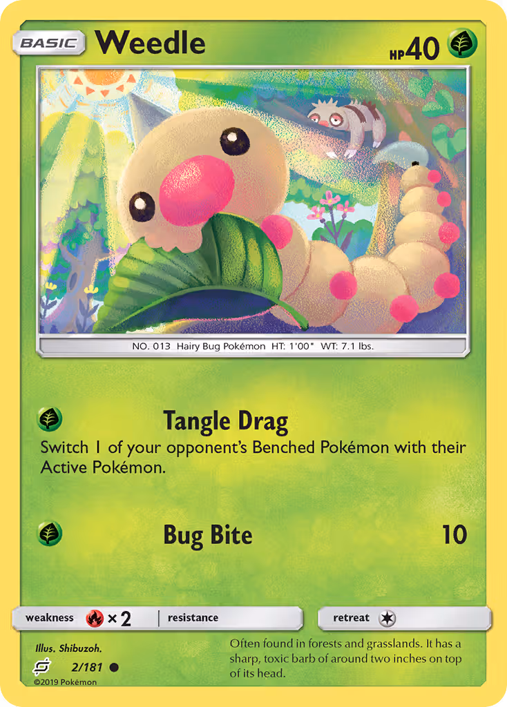 Weedle 2/181 Pokemon card