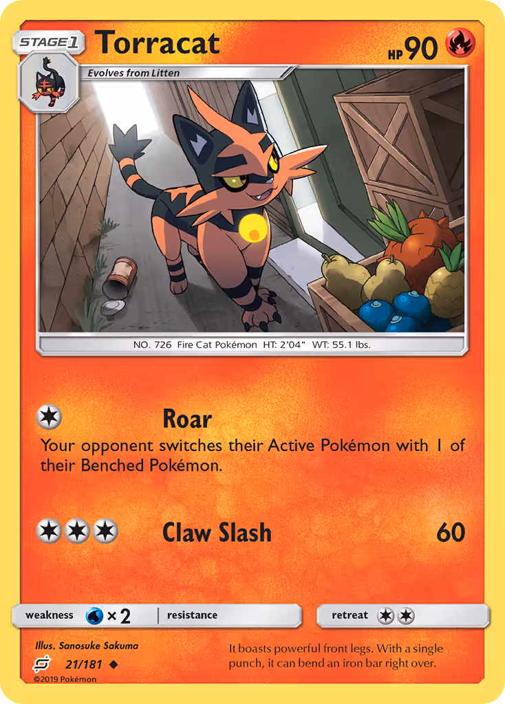 Torracat 21/181 Pokemon card
