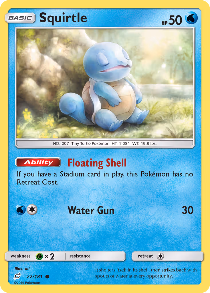 Squirtle 22/181 Pokemon card