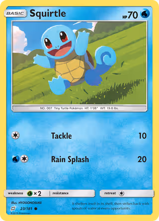 Squirtle 23/181 Pokemon card