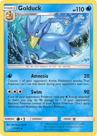 Golduck 27/181 Pokemon card