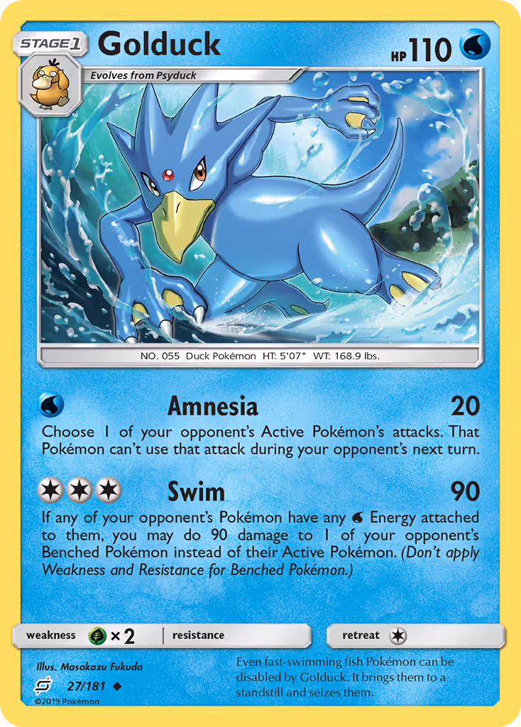 Golduck 27/181 Pokemon card