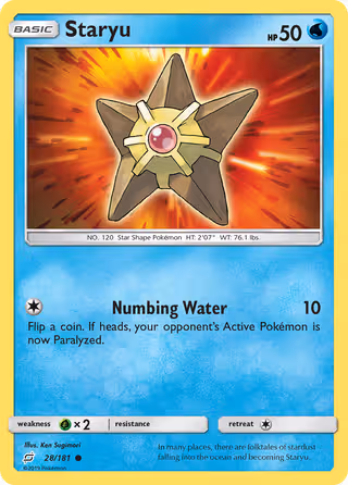 Staryu 28/181 Pokemon card