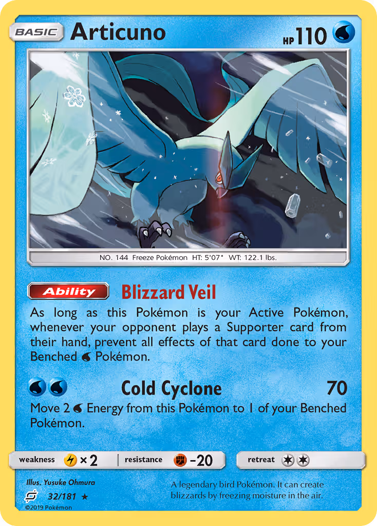 Articuno 32/181 Pokemon card
