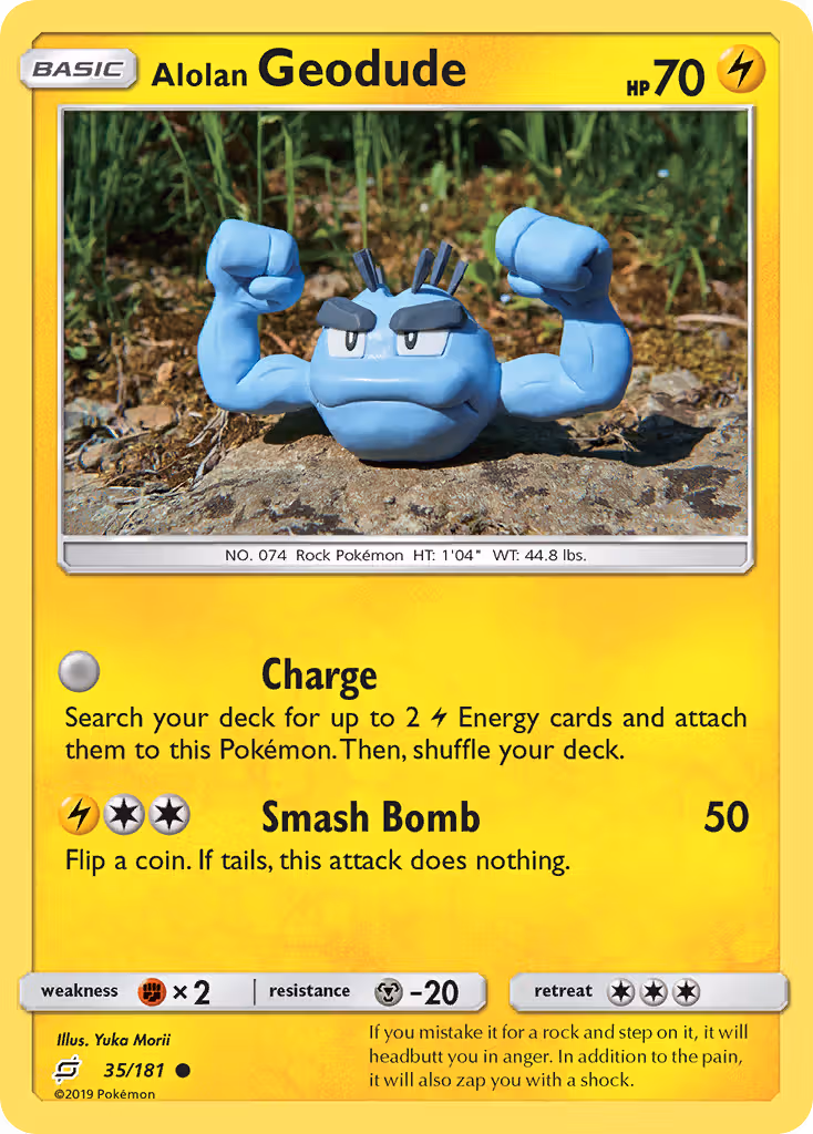 Alolan Geodude 35/181 Pokemon card