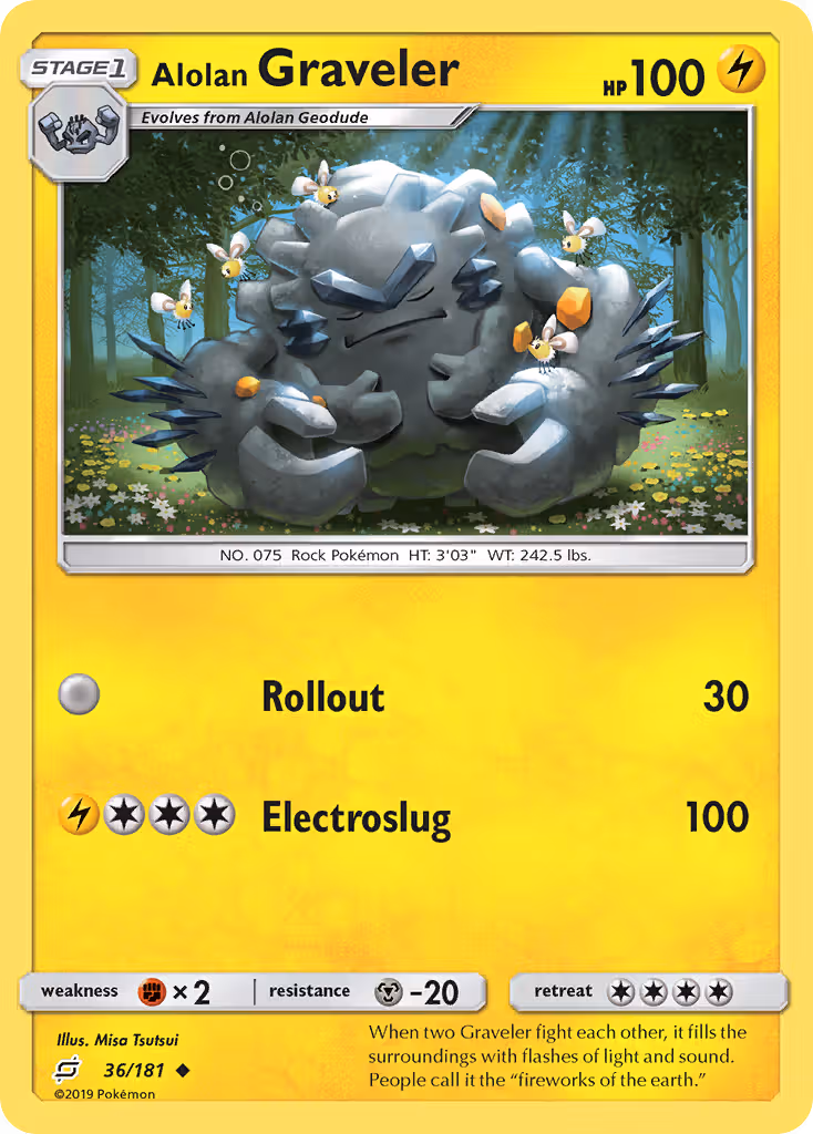 Alolan Graveler 36/181 Pokemon card