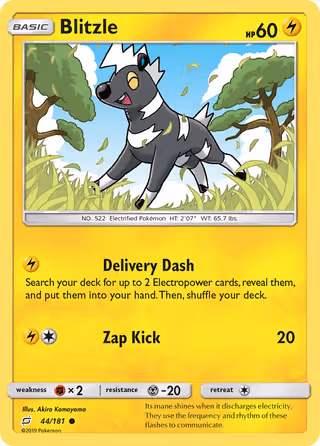 Blitzle 44/181 Pokemon card