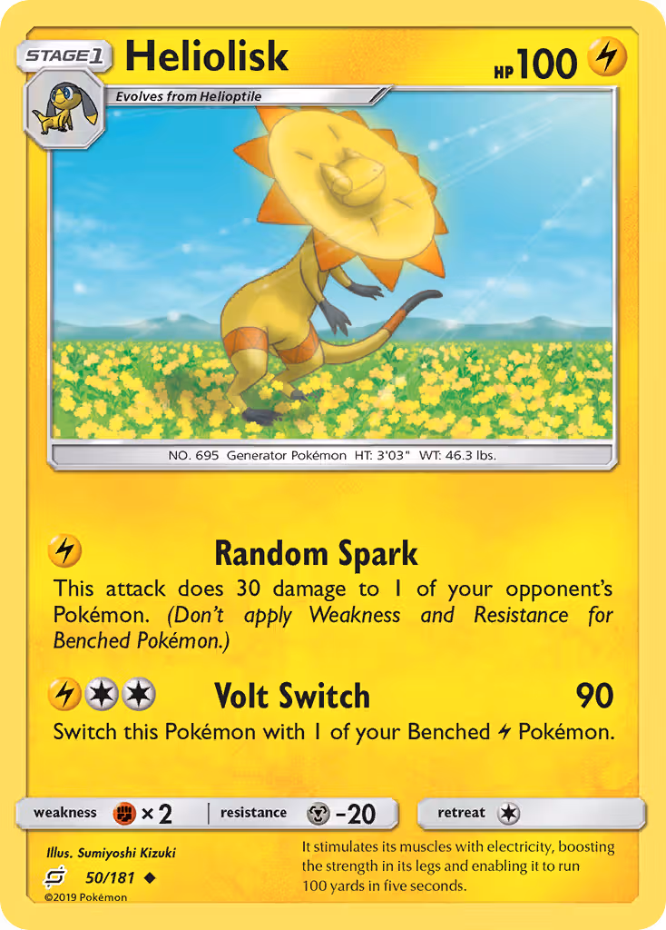Heliolisk 50/181 Pokemon card