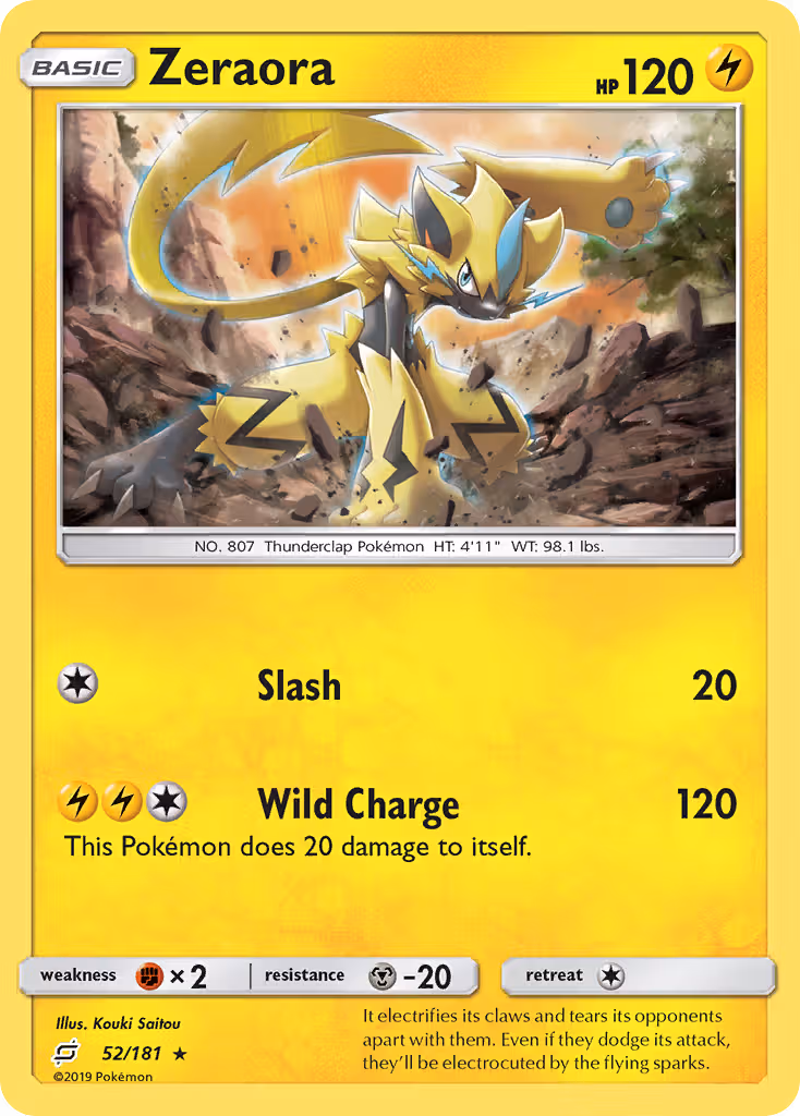 Zeraora 52/181 Pokemon card