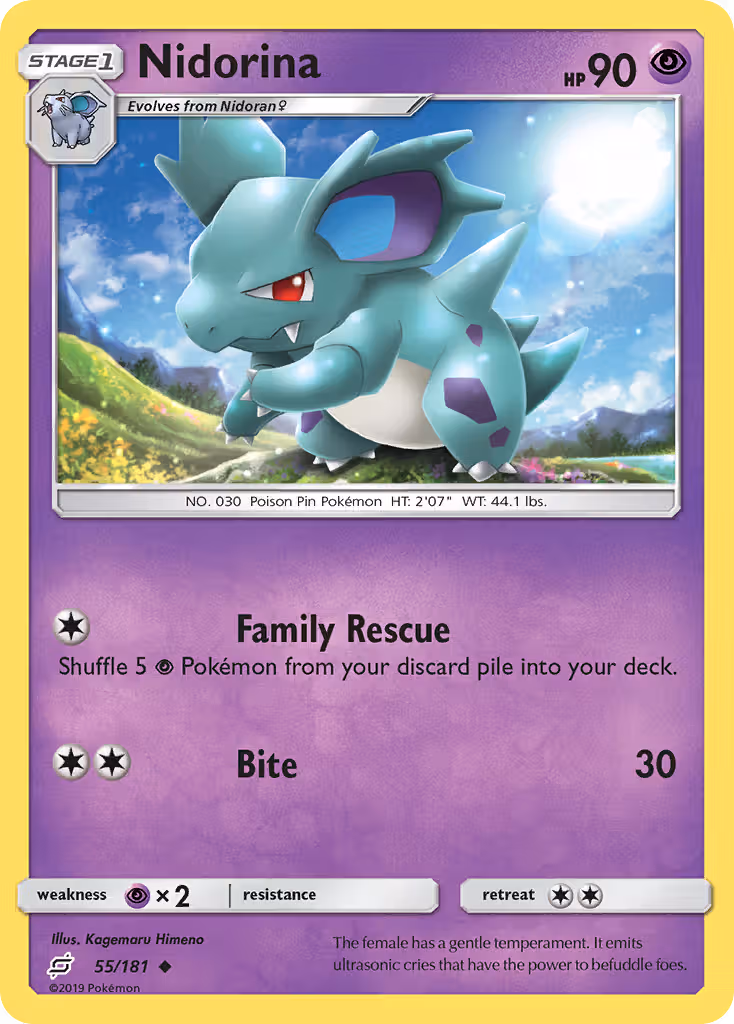 Nidorina 55/181 Pokemon card