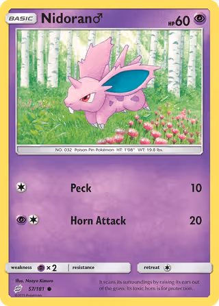 Nidoran♂ 57/181 Pokemon card
