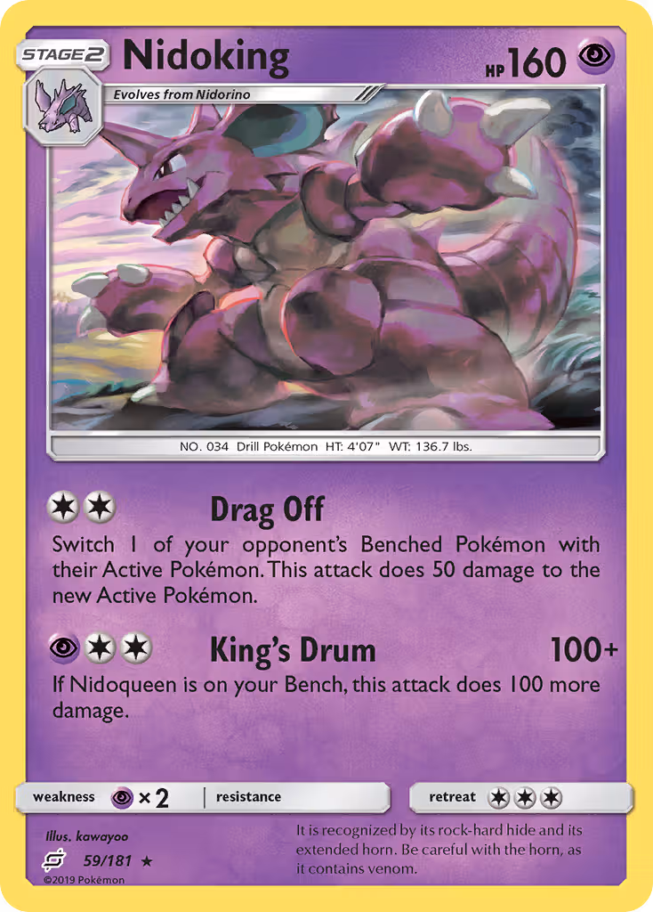 Nidoking 59/181 Pokemon card
