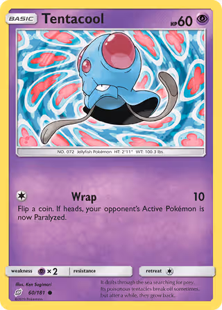 Tentacool 60/181 Pokemon card