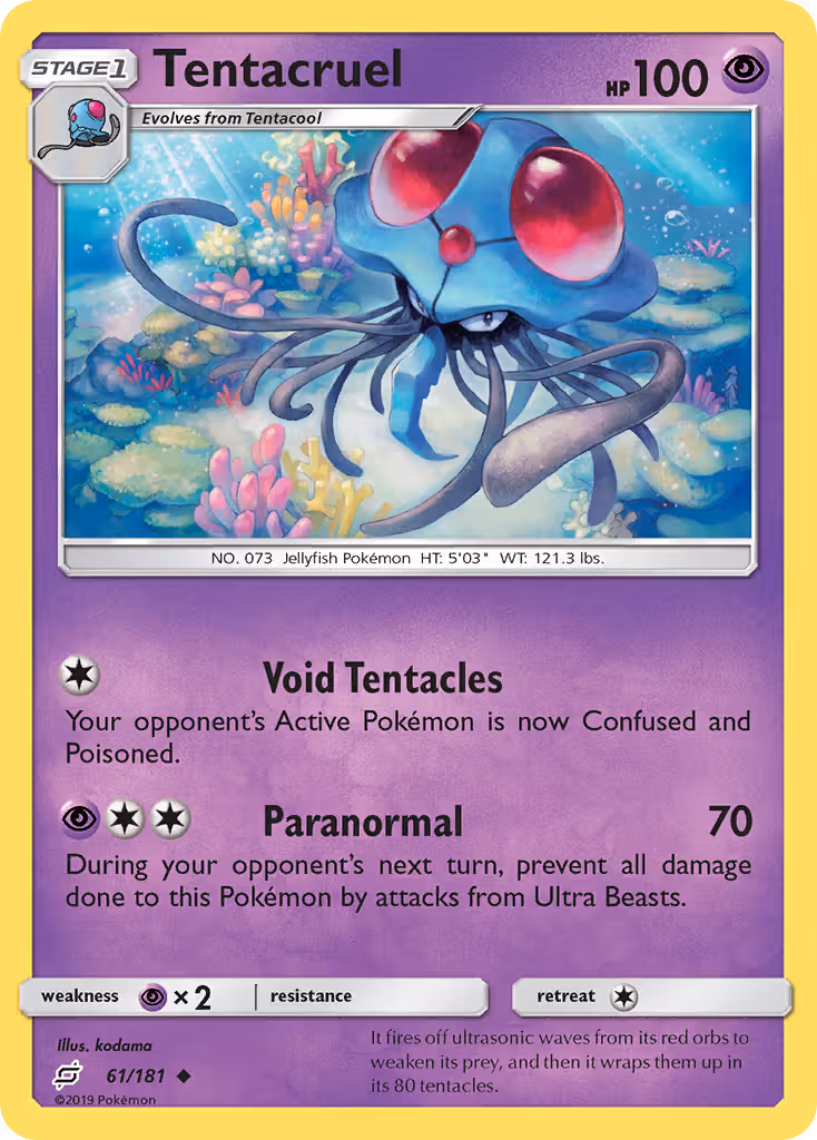 Tentacruel 61/181 Pokemon card