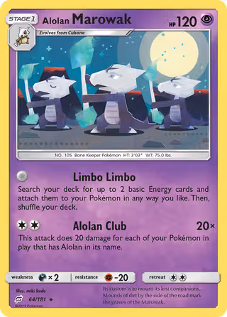 Alolan Marowak 64/181 Pokemon card