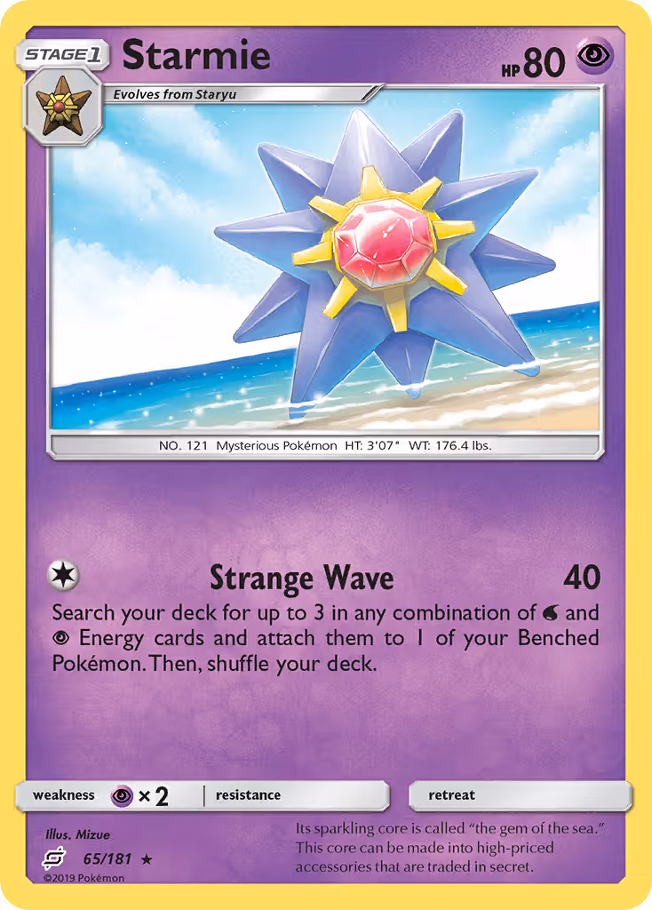 Starmie 65/181 Pokemon card