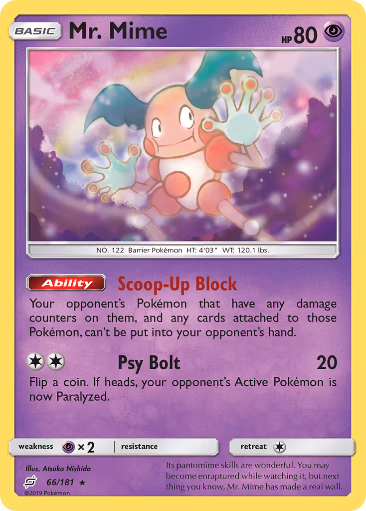 Mr. Mime 66/181 Pokemon card