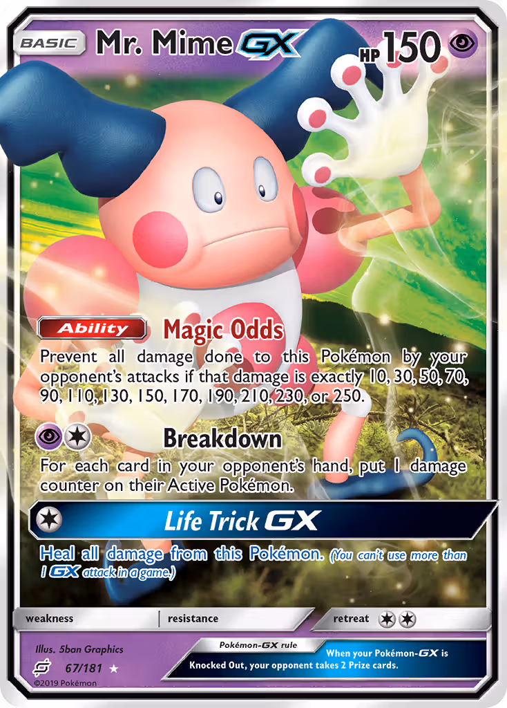Mr. Mime GX 67/181 Pokemon card